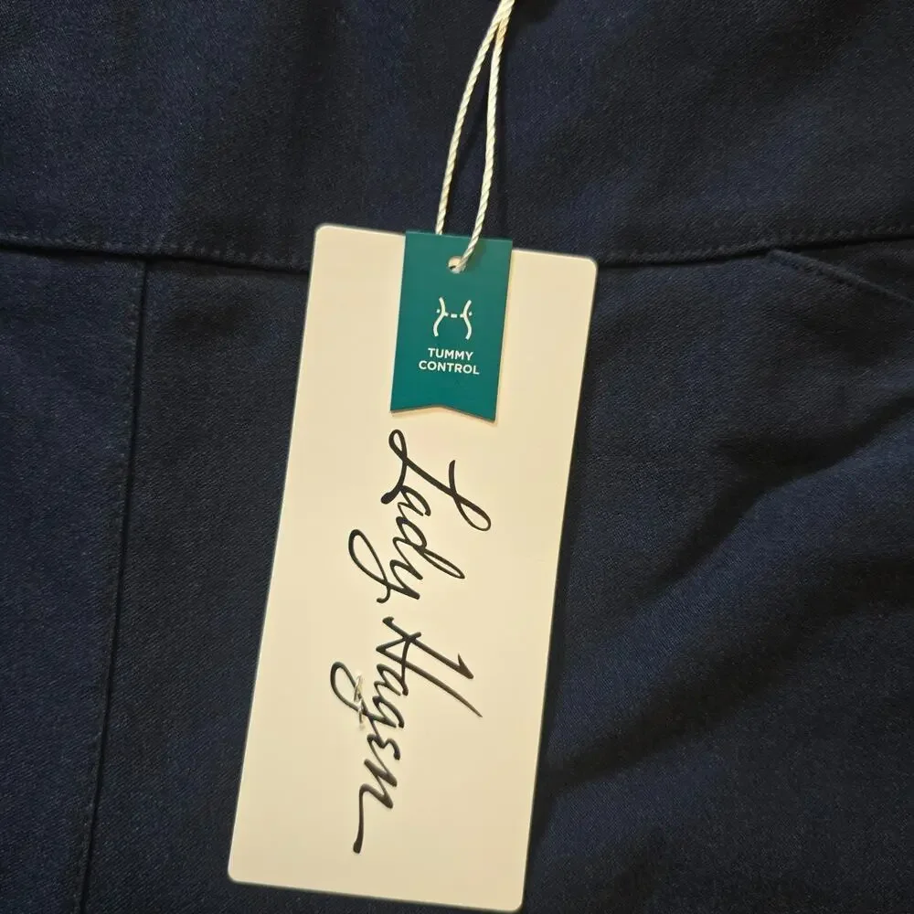Lady Hagan Pants Womens Size Large Blue Pull On Ankle Golf Performance Casual - Picture 5 of 13